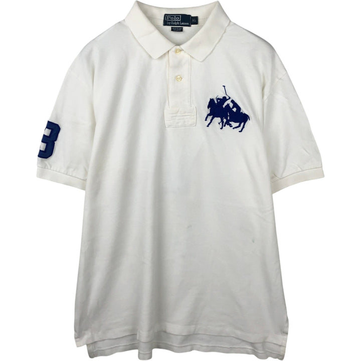 Ralph Lauren POLO by Ralph Lauren Double Pony Short Sleeve Polo Shirt Men's XL cotton white type Vintage Second Hand