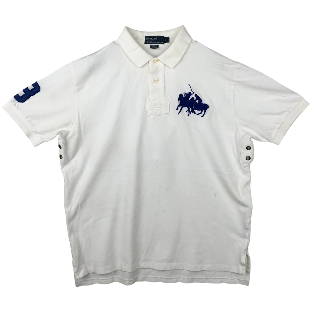 Ralph Lauren POLO by Ralph Lauren Double Pony Short Sleeve Polo Shirt Men's XL cotton white type Vintage Second Hand