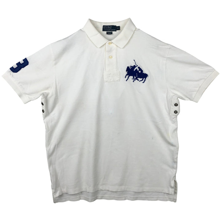 Ralph Lauren POLO by Ralph Lauren Double Pony Short Sleeve Polo Shirt Men's XL cotton white type Vintage Second Hand