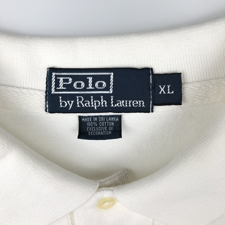 Ralph Lauren POLO by Ralph Lauren Double Pony Short Sleeve Polo Shirt Men's XL cotton white type Vintage Second Hand