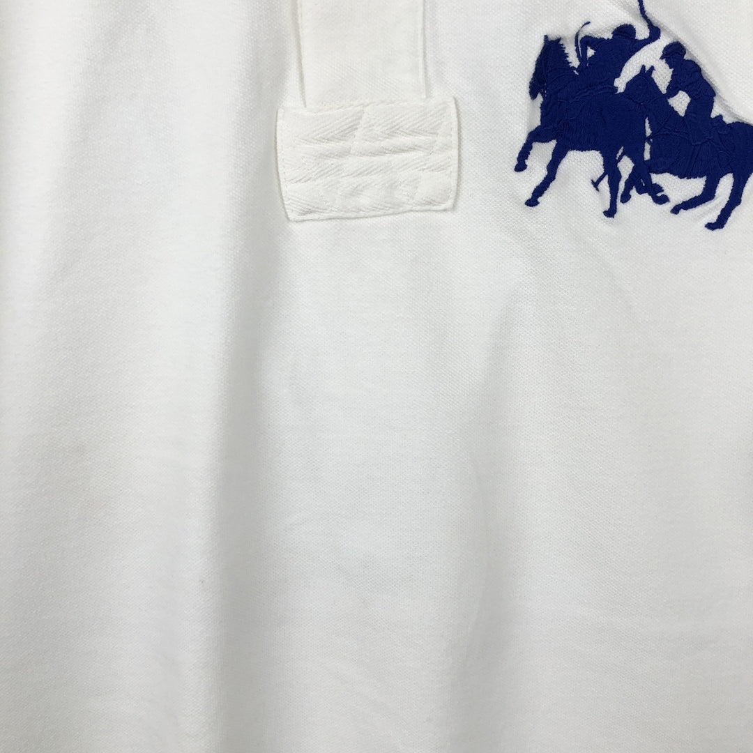 Ralph Lauren POLO by Ralph Lauren Double Pony Short Sleeve Polo Shirt Men's XL cotton white type Vintage Second Hand