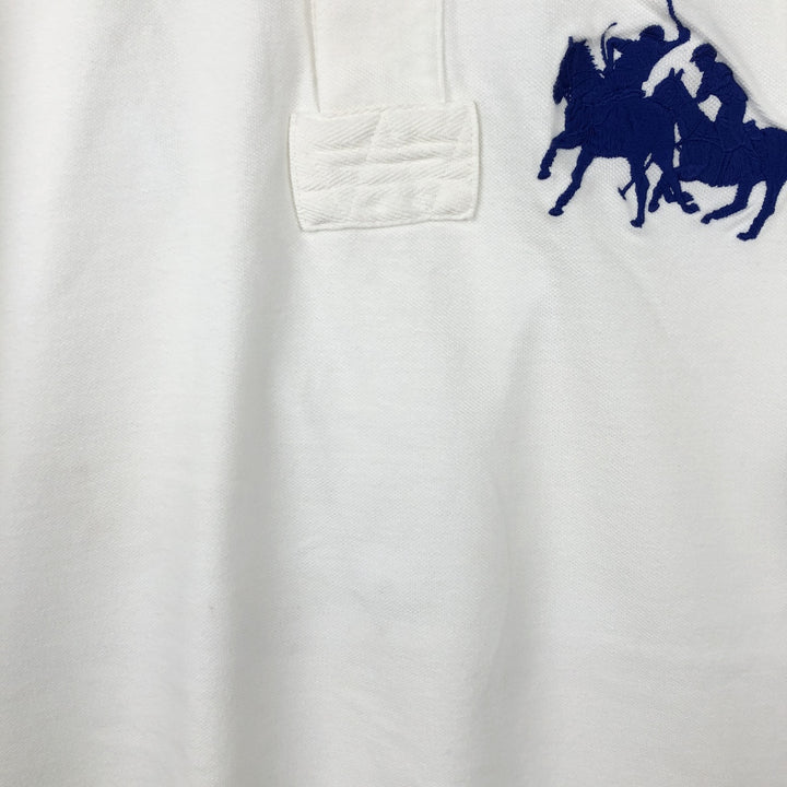 Ralph Lauren POLO by Ralph Lauren Double Pony Short Sleeve Polo Shirt Men's XL cotton white type Vintage Second Hand