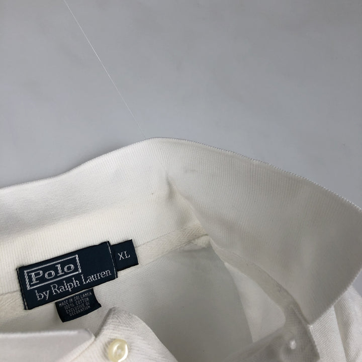 Ralph Lauren POLO by Ralph Lauren Double Pony Short Sleeve Polo Shirt Men's XL cotton white type Vintage Second Hand