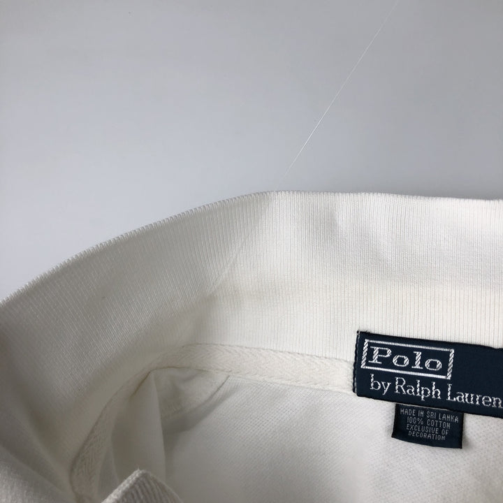 Ralph Lauren POLO by Ralph Lauren Double Pony Short Sleeve Polo Shirt Men's XL cotton white type Vintage Second Hand