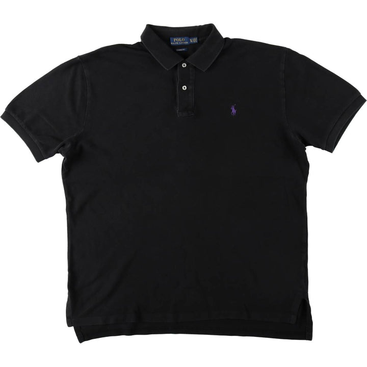 Ralph Lauren POLO RALPH LAUREN CLASSIC FIT short sleeve polo shirt men's XL equivalent cotton black type Vintage Second Hand