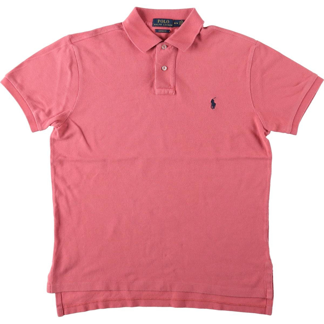 Ralph Lauren POLO RALPH LAUREN CUSTOM FIT short sleeve polo shirt men's M equivalent cotton pink type Vintage Second Hand