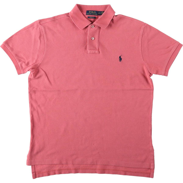 Ralph Lauren POLO RALPH LAUREN CUSTOM FIT short sleeve polo shirt men's M equivalent cotton pink type Vintage Second Hand