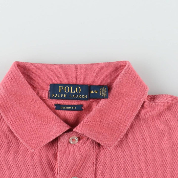 Ralph Lauren POLO RALPH LAUREN CUSTOM FIT short sleeve polo shirt men's M equivalent cotton pink type Vintage Second Hand
