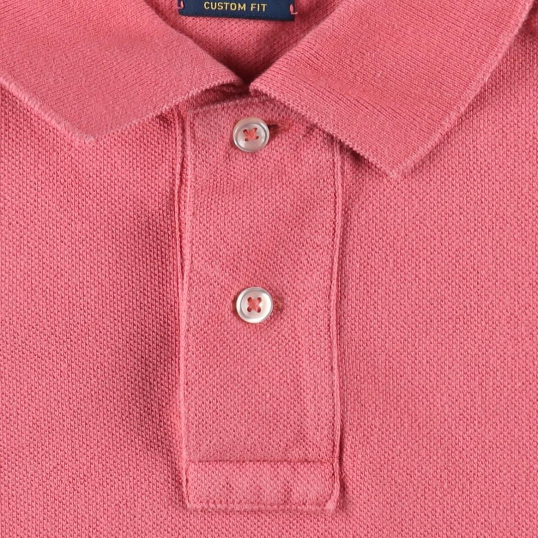Ralph Lauren POLO RALPH LAUREN CUSTOM FIT short sleeve polo shirt men's M equivalent cotton pink type Vintage Second Hand