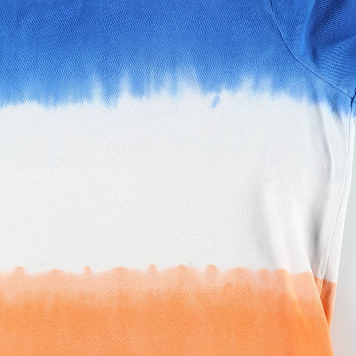 Ralph Lauren POLO RALPH LAUREN CLASSIC FIT Tie-Dye Pattern Short-Sleeve Polo Shirt (Men's Size XL) cotton blue type Vintage Second Hand