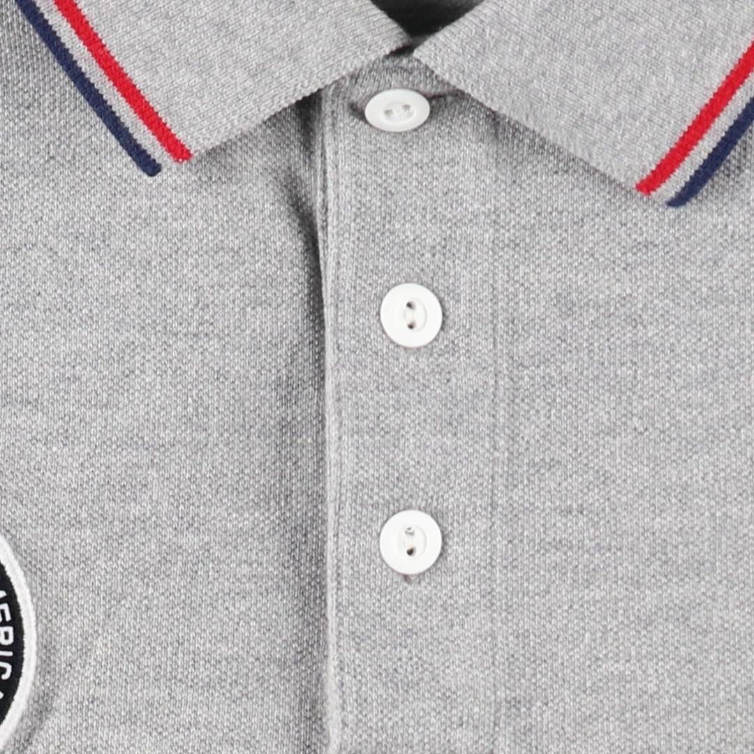 Ralph Lauren POLO RALPH LAUREN CUSTOM FIT short sleeve polo shirt men's size L cotton gray type Vintage Second Hand