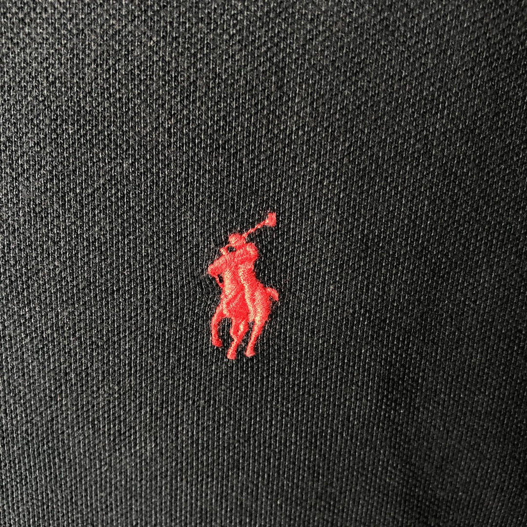 Ralph Lauren POLO RALPH LAULEN CUSTOM FIT Short-Sleeve Polo Shirt, Men's Size XL (approx.) cotton black type Vintage Second Hand