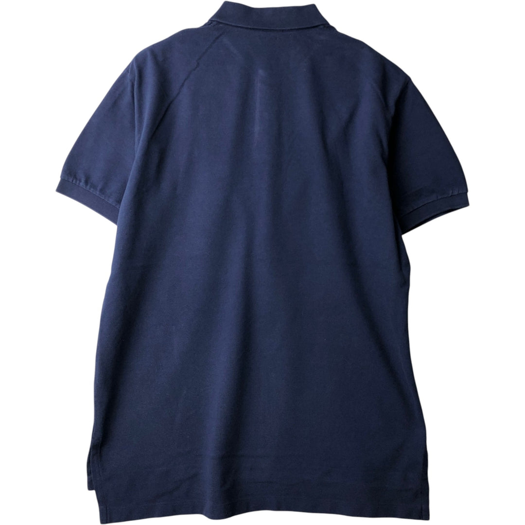 Ralph Lauren POLO RALPH LAULEN CLASSIC FIT Short-Sleeve Polo Shirt, Men's Size L (approx.) cotton navy blue type Vintage Second Hand