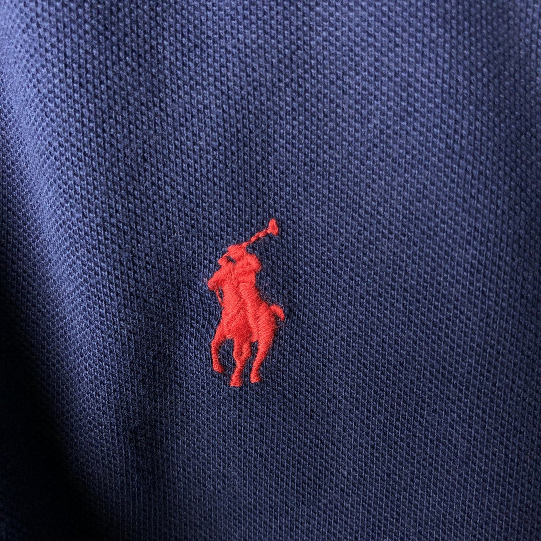 Ralph Lauren POLO RALPH LAULEN CLASSIC FIT Short-Sleeve Polo Shirt, Men's Size L (approx.) cotton navy blue type Vintage Second Hand