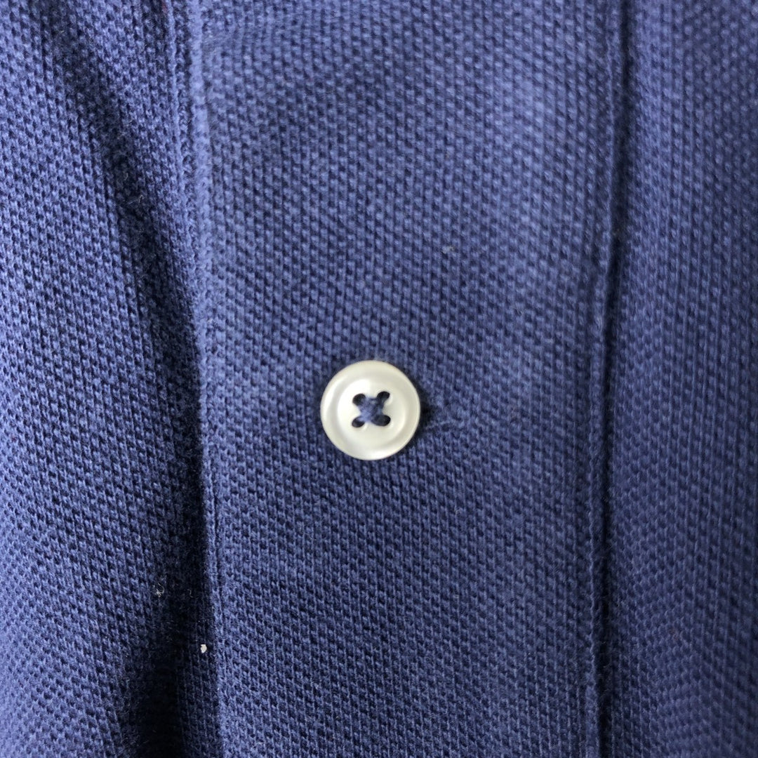 Ralph Lauren POLO RALPH LAULEN CLASSIC FIT Short-Sleeve Polo Shirt, Men's Size L (approx.) cotton navy blue type Vintage Second Hand