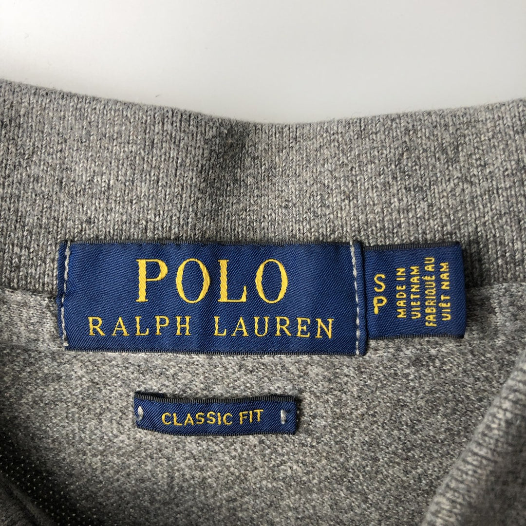 Ralph Lauren POLO RALPH LAUREN CLASSIC FIT short sleeve polo shirt men's size S cotton gray type Vintage Second Hand