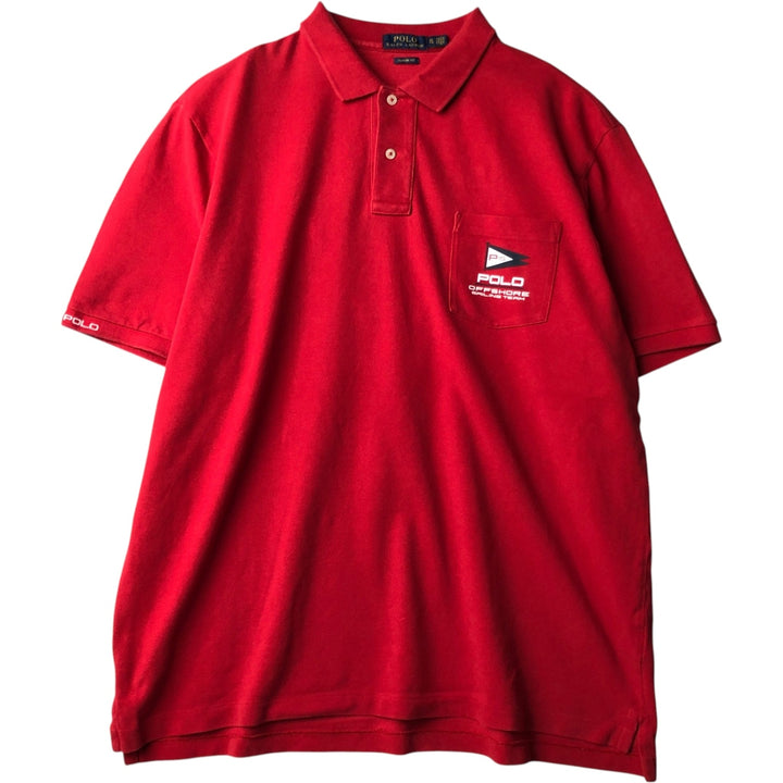 Ralph Lauren POLO RALPH LAUREN CLASSIC FIT short sleeve polo shirt men's XL equivalent cotton red type Vintage Second Hand