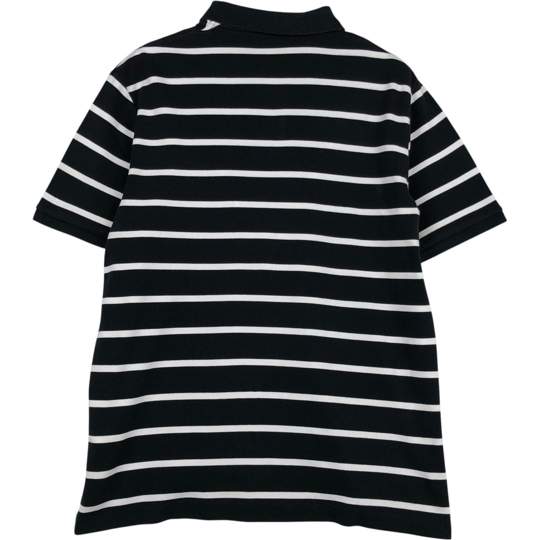 Ralph Lauren POLO RALPH LAUREN Short Sleeve Striped Polo Shirt Men's Size L cotton black type Vintage Second Hand