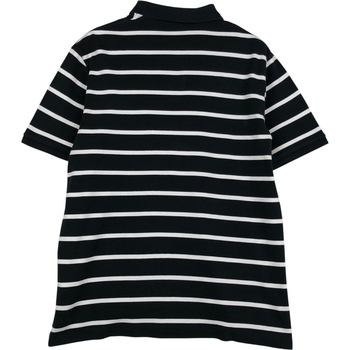 Ralph Lauren POLO RALPH LAUREN Short Sleeve Striped Polo Shirt Men's Size L cotton black type Vintage Second Hand