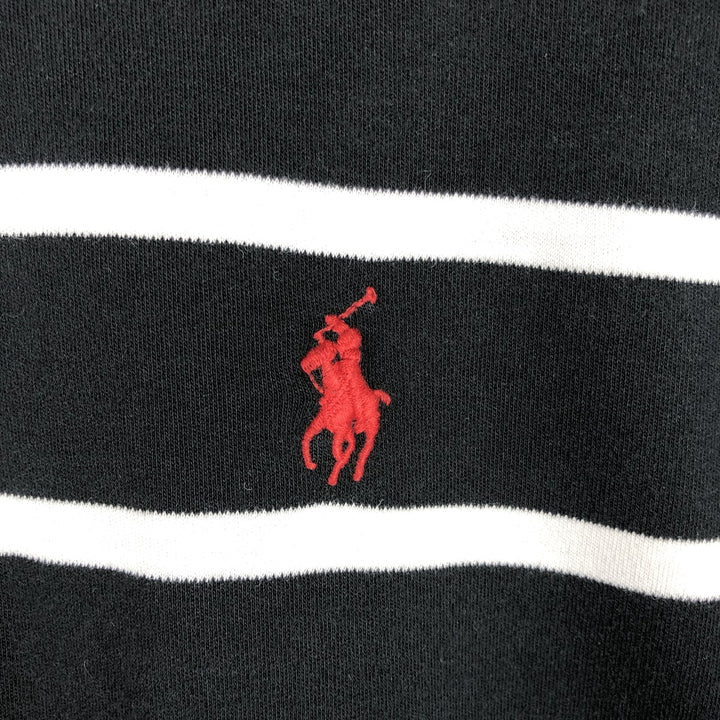 Ralph Lauren POLO RALPH LAUREN Short Sleeve Striped Polo Shirt Men's Size L cotton black type Vintage Second Hand