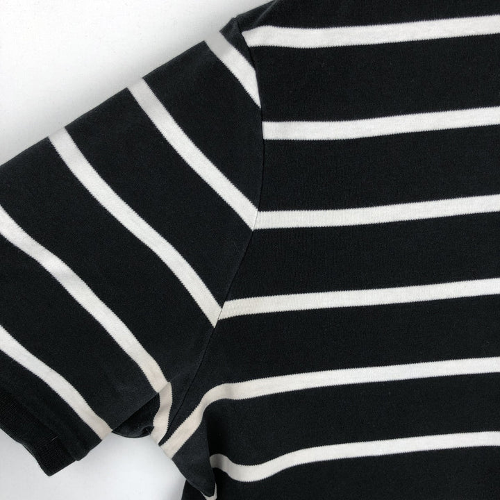 Ralph Lauren POLO RALPH LAUREN Short Sleeve Striped Polo Shirt Men's Size L cotton black type Vintage Second Hand