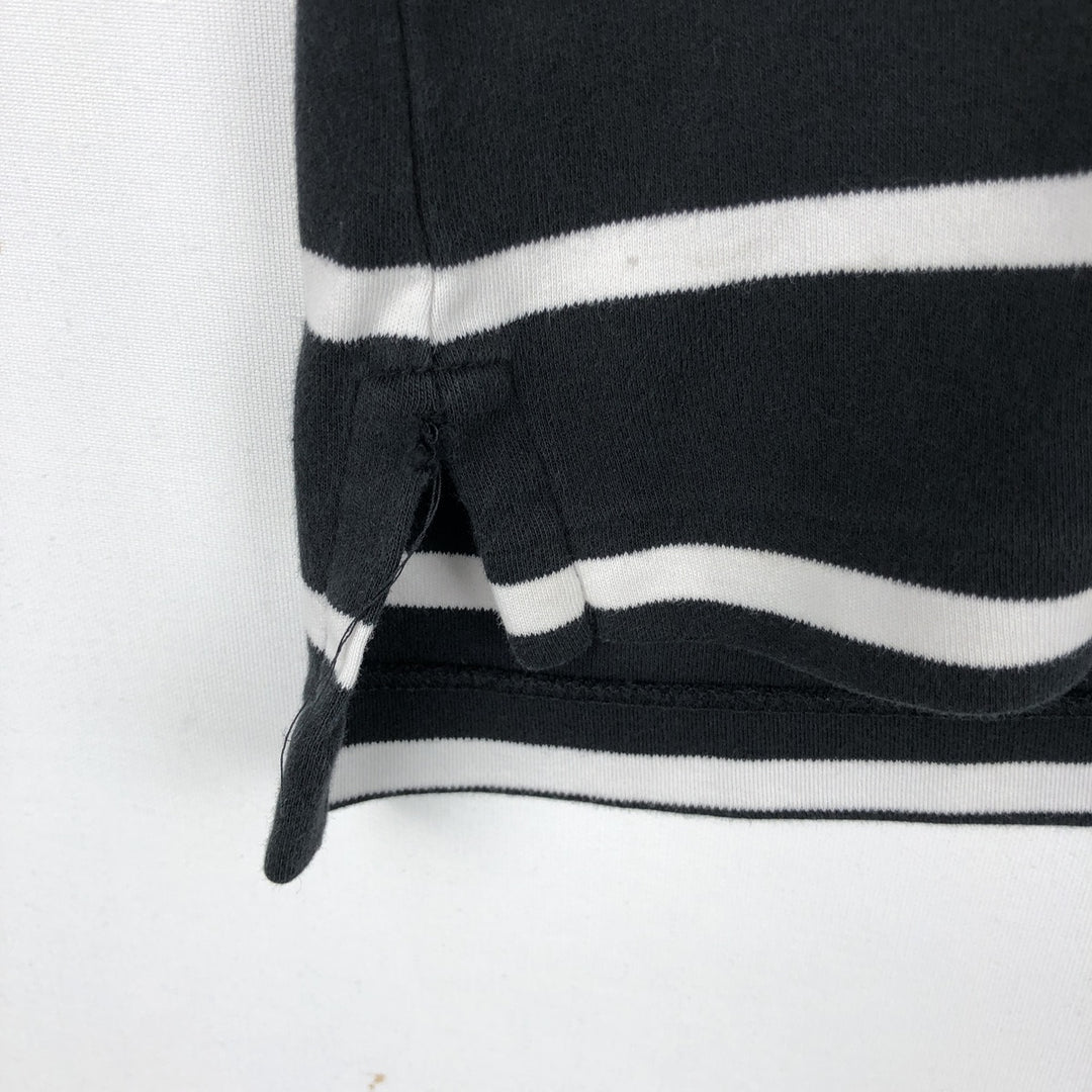 Ralph Lauren POLO RALPH LAUREN Short Sleeve Striped Polo Shirt Men's Size L cotton black type Vintage Second Hand