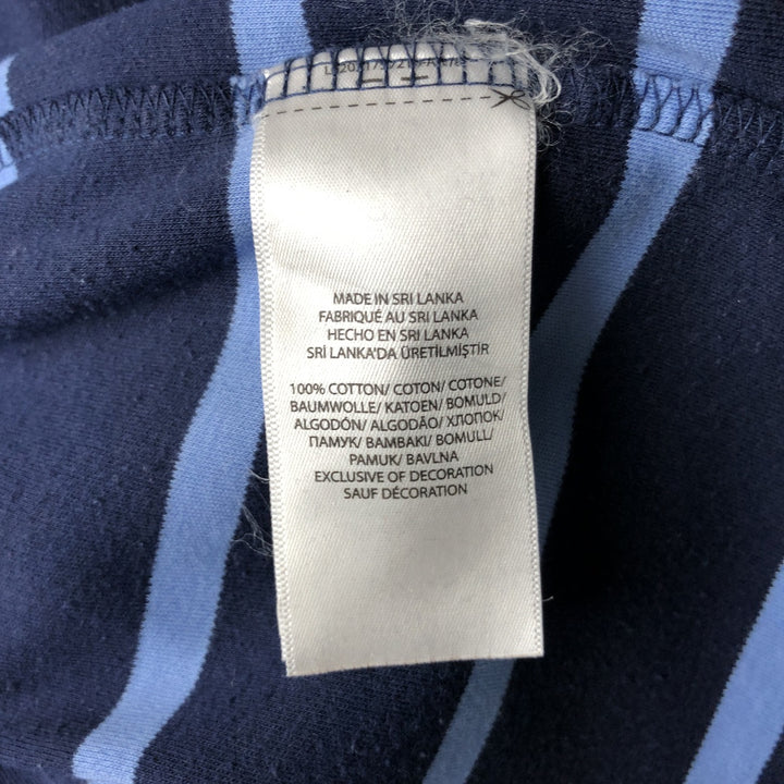 Ralph Lauren POLO RALPH LAUREN Striped Pattern Multi-Stripe Short-Sleeve Polo Shirt, Men's Size S (approx.) cotton navy blue type Vintage Second Hand
