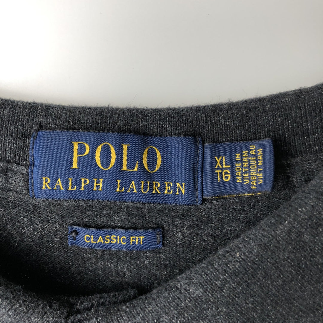 Ralph Lauren POLO RALPH LAUREN CLASSIC FIT short sleeve polo shirt men's XL equivalent cotton Charcoal Vintage Second Hand