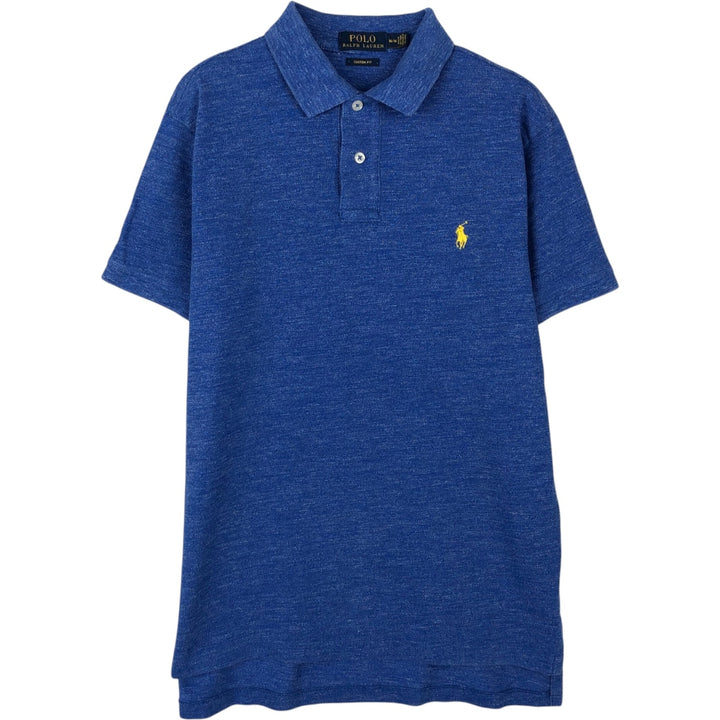 Ralph Lauren POLO RALPH LAUREN CUSTOM FIT short sleeve polo shirt men's M equivalent cotton blue type Vintage Second Hand