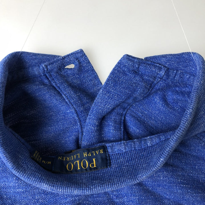 Ralph Lauren POLO RALPH LAUREN CUSTOM FIT short sleeve polo shirt men's M equivalent cotton blue type Vintage Second Hand