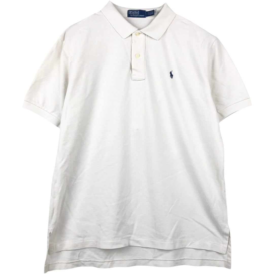 Ralph Lauren POLO by Ralph Lauren short sleeve polo shirt, men's size L cotton white type Vintage Second Hand