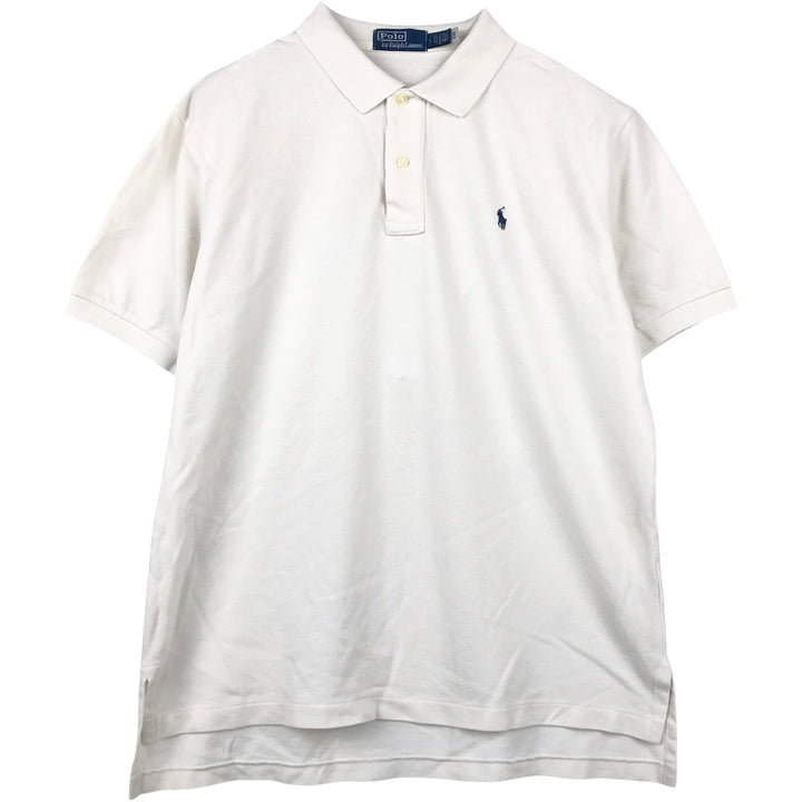 Ralph Lauren POLO by Ralph Lauren short sleeve polo shirt, men's size L cotton white type Vintage Second Hand
