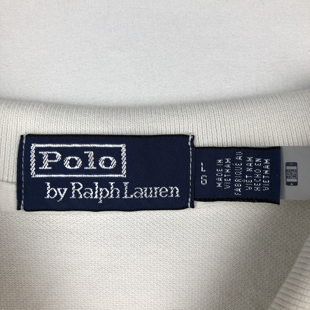 Ralph Lauren POLO by Ralph Lauren short sleeve polo shirt, men's size L cotton white type Vintage Second Hand