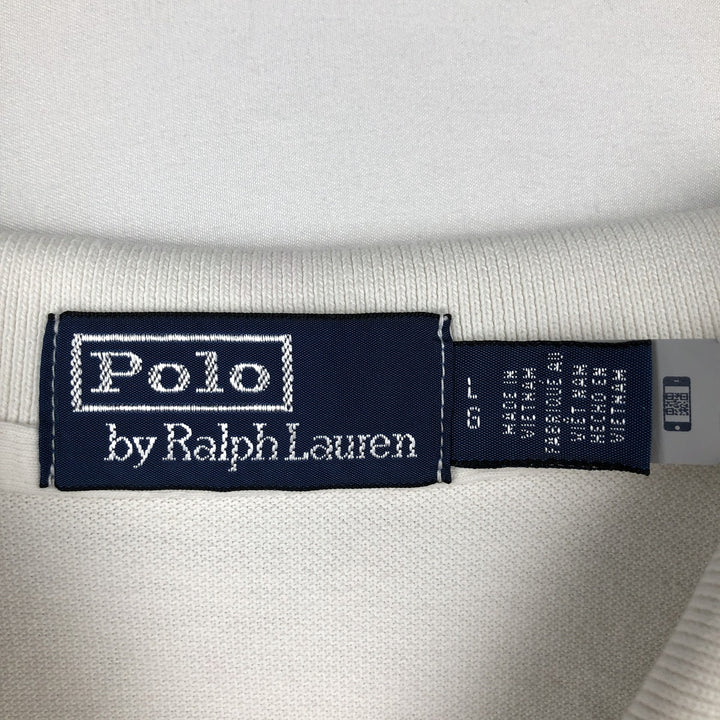 Ralph Lauren POLO by Ralph Lauren short sleeve polo shirt, men's size L cotton white type Vintage Second Hand