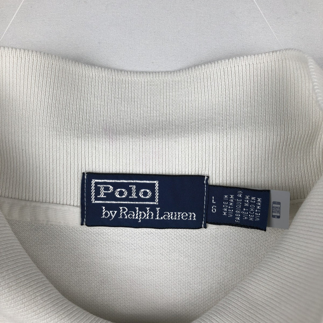 Ralph Lauren POLO by Ralph Lauren short sleeve polo shirt, men's size L cotton white type Vintage Second Hand