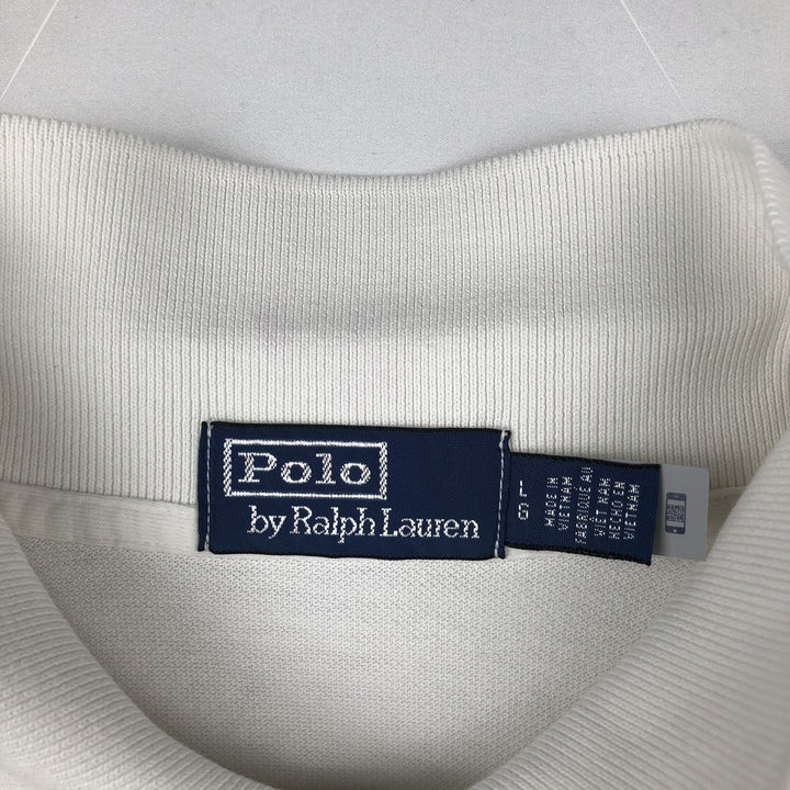 Ralph Lauren POLO by Ralph Lauren short sleeve polo shirt, men's size L cotton white type Vintage Second Hand