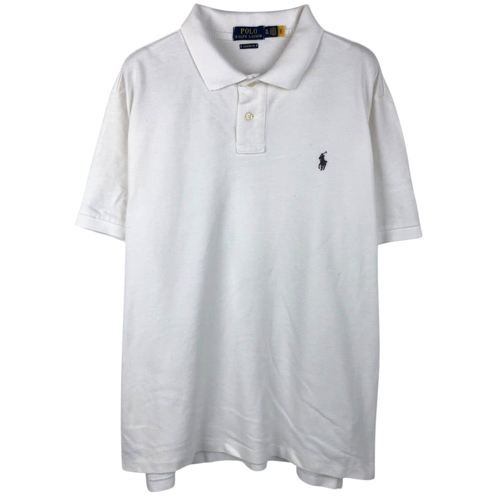Ralph Lauren POLO RALPH LAUREN CLASSIC FIT short sleeve polo shirt men's XL equivalent cotton white type Vintage Second Hand