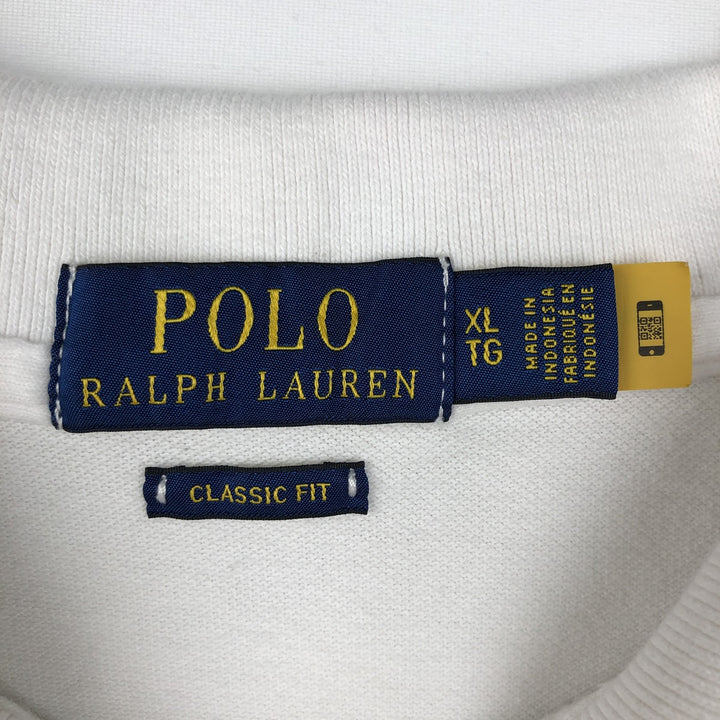 Ralph Lauren POLO RALPH LAUREN CLASSIC FIT short sleeve polo shirt men's XL equivalent cotton white type Vintage Second Hand