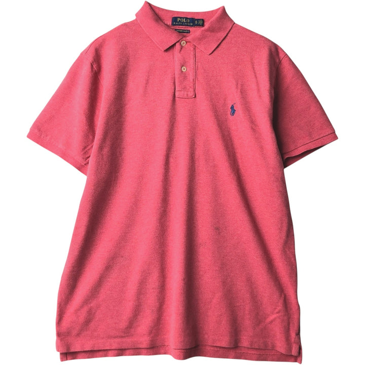 Ralph Lauren POLO RALPH LAUREN CUSTOM SLIM FIT short sleeve polo shirt men's XL equivalent cotton pink type Vintage Second Hand