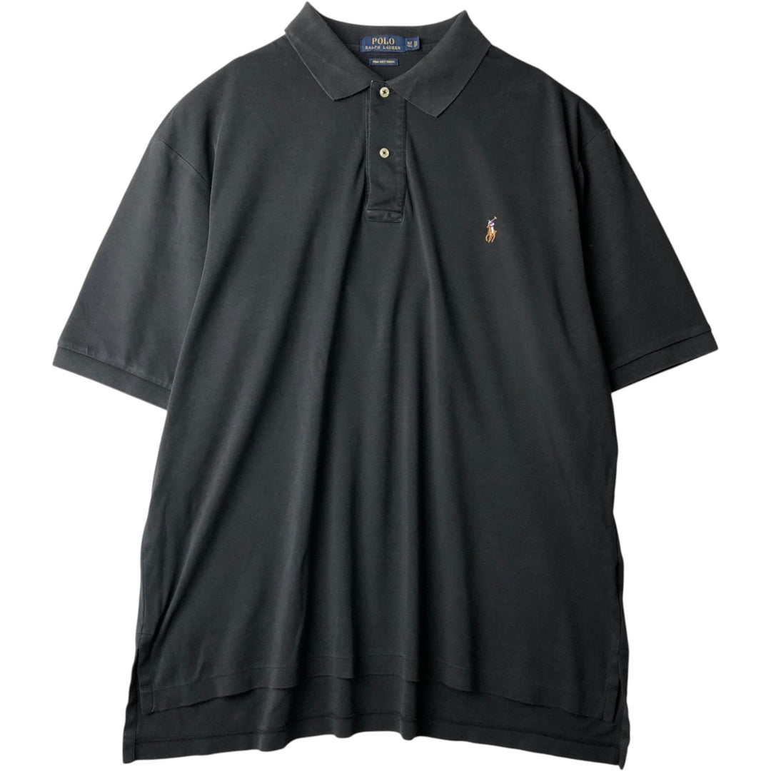Ralph Lauren POLO RALPH LAUREN short sleeve polo shirt men's XL equivalent cotton black type Vintage Second Hand