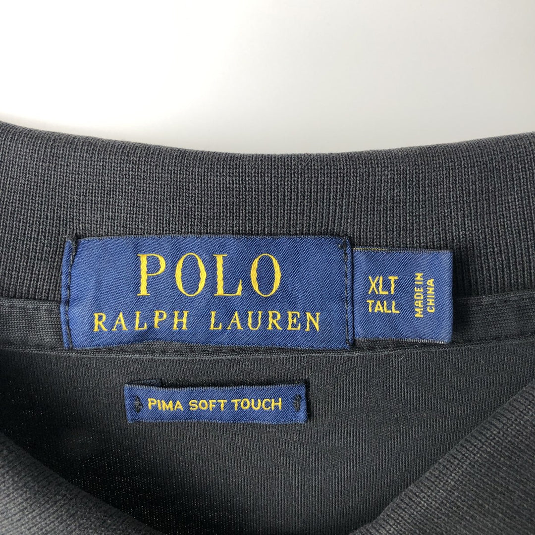 Ralph Lauren POLO RALPH LAUREN short sleeve polo shirt men's XL equivalent cotton black type Vintage Second Hand