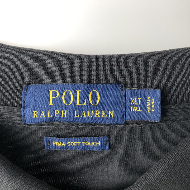 Ralph Lauren POLO RALPH LAUREN short sleeve polo shirt men's XL equivalent cotton black type Vintage Second Hand