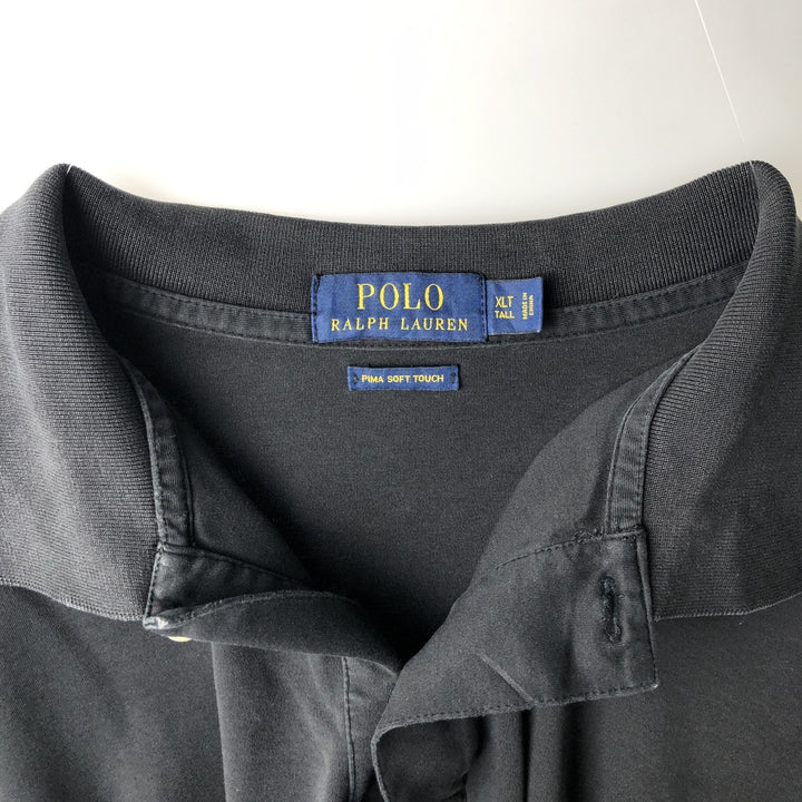 Ralph Lauren POLO RALPH LAUREN short sleeve polo shirt men's XL equivalent cotton black type Vintage Second Hand