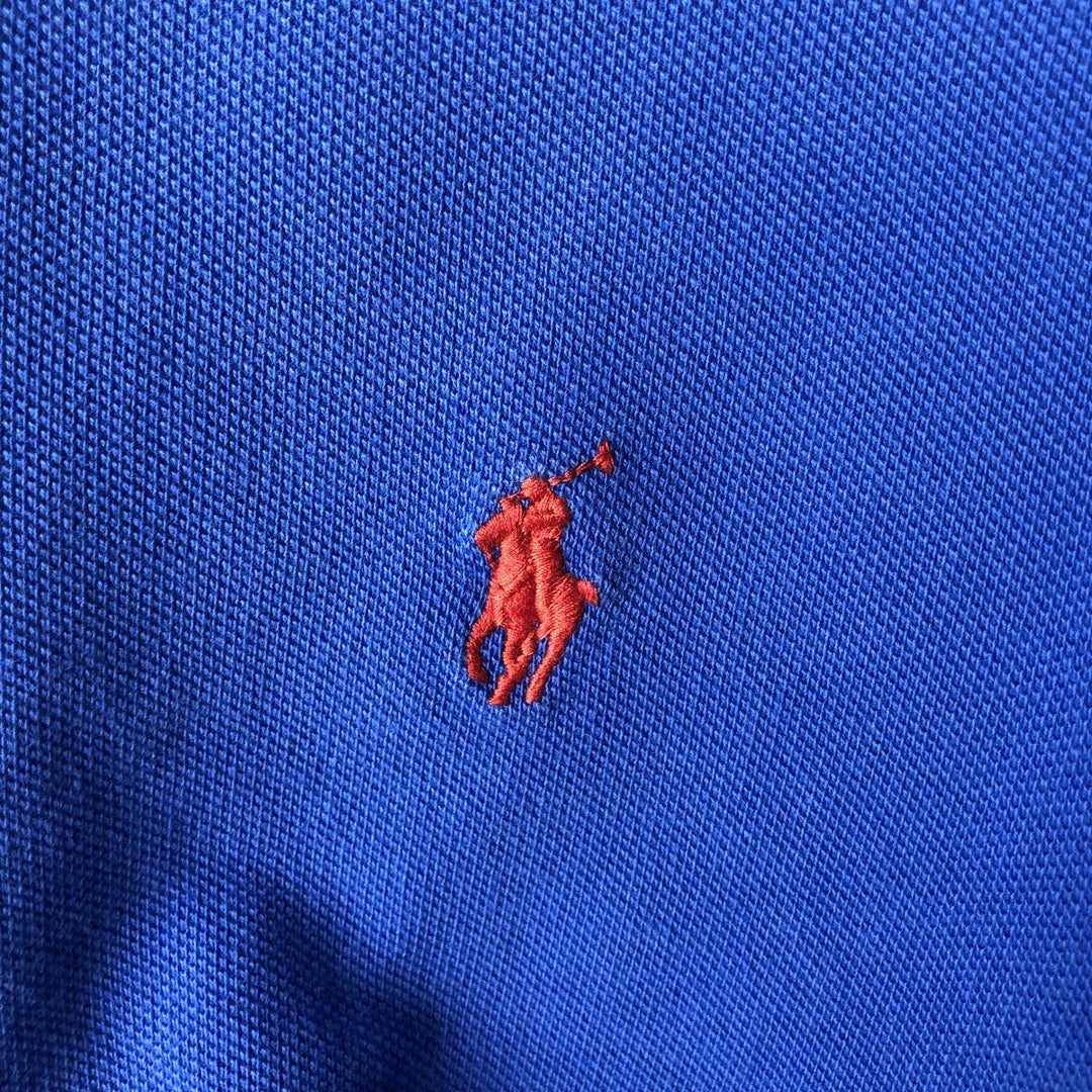 Ralph Lauren POLO RALPH LAUREN CLASSIC FIT short sleeve polo shirt for men size L cotton blue type Vintage Second Hand
