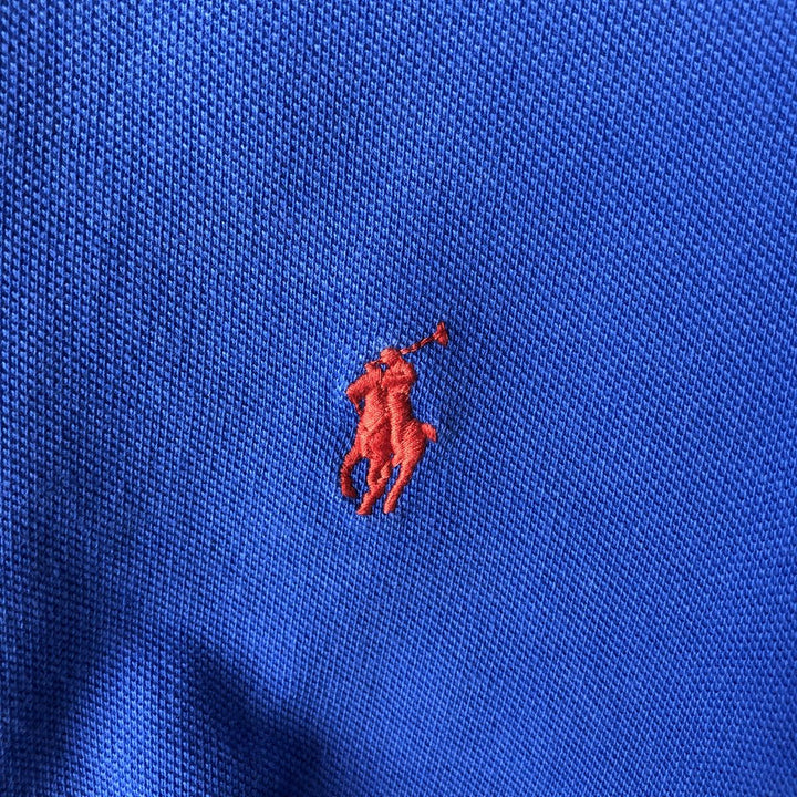 Ralph Lauren POLO RALPH LAUREN CLASSIC FIT short sleeve polo shirt for men size L cotton blue type Vintage Second Hand