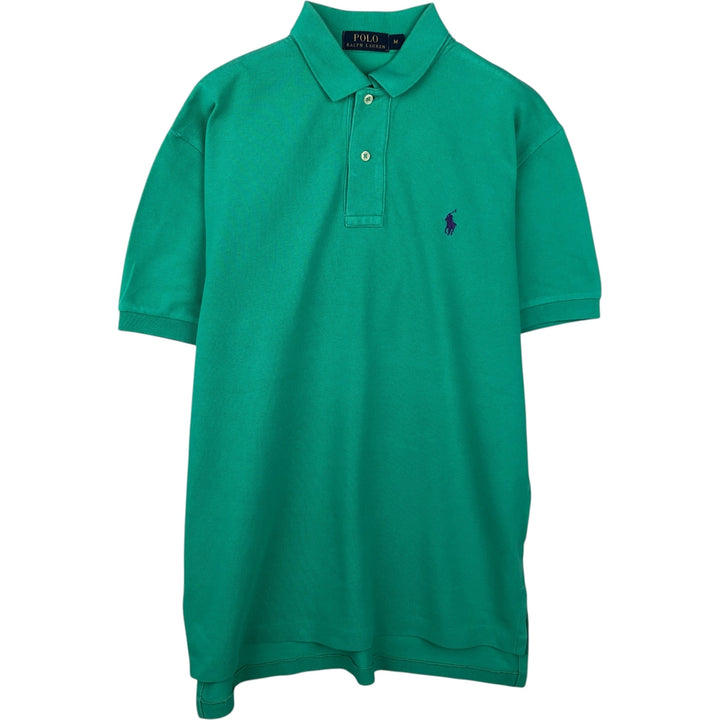 Ralph Lauren POLO RALPH LAUREN short sleeve polo shirt, men's size M cotton Emerald green Vintage Second Hand