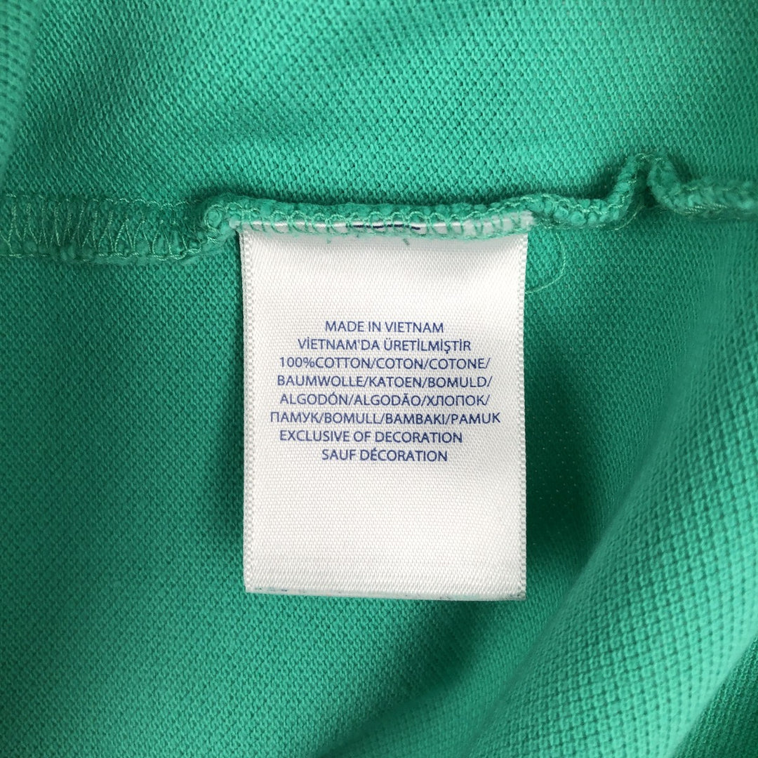 Ralph Lauren POLO RALPH LAUREN short sleeve polo shirt, men's size M cotton Emerald green Vintage Second Hand