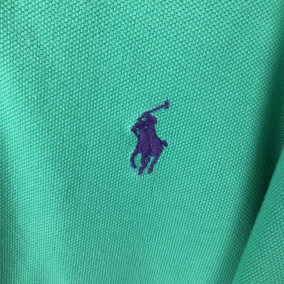 Ralph Lauren POLO RALPH LAUREN short sleeve polo shirt, men's size M cotton Emerald green Vintage Second Hand