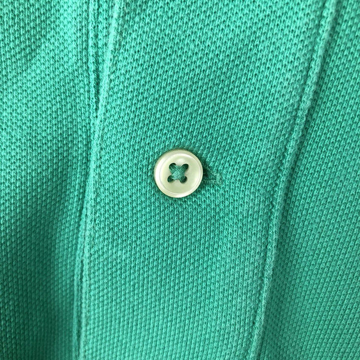 Ralph Lauren POLO RALPH LAUREN short sleeve polo shirt, men's size M cotton Emerald green Vintage Second Hand