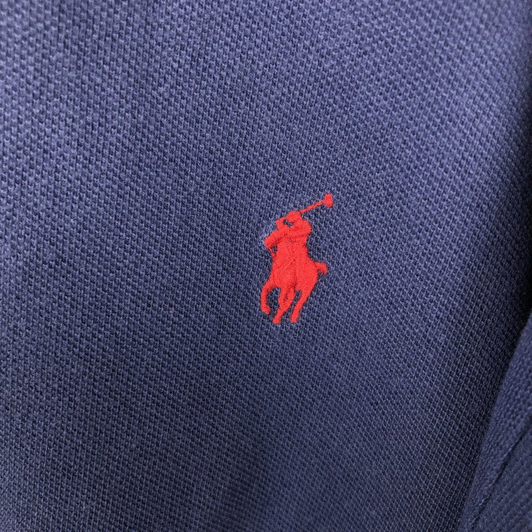 Ralph Lauren POLO RALPH LAUREN short sleeve polo shirt men's size L cotton navy blue type Vintage Second Hand